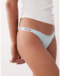 Calvin Klein - Icon Logo Dipped String Thong - Lyst