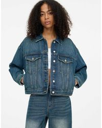 Pull&Bear - Giacca Di Jeans Squadrata Oversize - Lyst