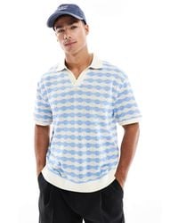 ASOS - Polo décontracté coupe carrée en tissu texturé épais - Lyst