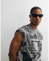 Aape By A Bathing Ape - Aape By A Bathing Ape Loose Fit Sleeveless Singlet With All Over Print - Lyst