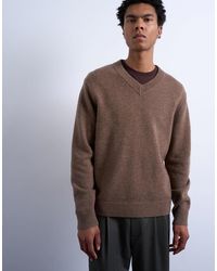 TOPMAN - Regular Fit V-Neck Knitted Jumper With Wool - Lyst