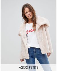 ASOS Faux Fur Collar Jacket - Pink