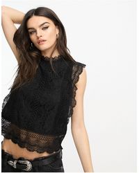 ONLY - Lace Detail Top - Lyst
