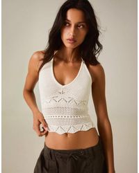 Bershka - Rustic Knit Halter Top - Lyst