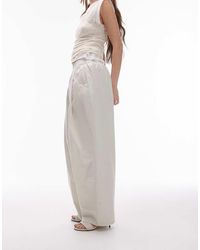 TOPSHOP - Geplooide Broek Met Ballonpijpen En Elastische Taille - Lyst