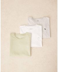 Abercrombie & Fitch - Set Van 3 T-Shirts Met Korte Mouwen En Icoonlogo - Lyst