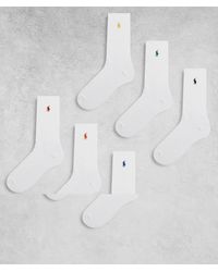 Polo Ralph Lauren - 6 Pack Icon Logo Socks - Lyst