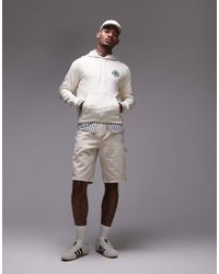 Lacoste - Sudadera Blanca Sin Cierres Con Capucha Y Estampado En El Pecho Y La Espalda De - Lyst