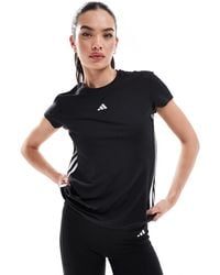 adidas Originals - Adidas Training Hyperglam 3 Stripe T-shirt - Lyst