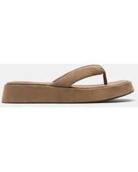 Pull&Bear - – flache slider-sandalen - Lyst