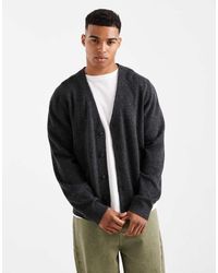 Levi's - Cárdigan Gris Carbón Jaspeado De Punto Valencia De - Lyst