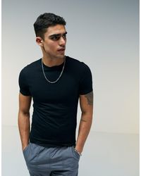 ASOS - Camiseta negra ajustada - Lyst