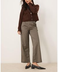 Jdy - Elegante, Geruite Broek Met Knopen - Lyst