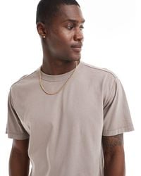 Hollister - Camiseta marrón lavado holgada - Lyst