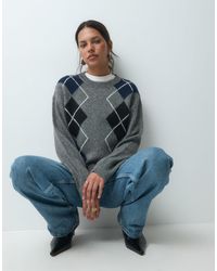 JJXX - Boxy pullover mit rautenmuster - Lyst