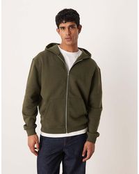 ASOS - Essentials Relaxed Fit Zip Through Hoodie - Lyst
