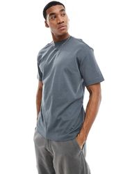 Calvin Klein - Camiseta Gris Pizarra Con Logo En El Centro De - Lyst