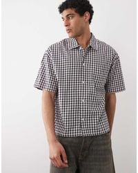 Jack & Jones - Short Sleeve Micro Check Shirt - Lyst