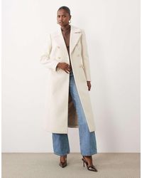 Forever New - Longline Double Breasted Cinched Coat - Lyst