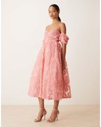 True Decadence - Bardot Midi Dress - Lyst