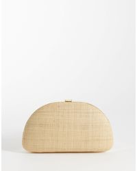 Mango - Woven Clutch Bag - Lyst