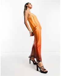 Never Fully Dressed - Satin Ombre Maxi Dress - Lyst