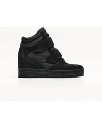 Bershka - Sneakers Alte Nere Con Zeppe Interne - Lyst