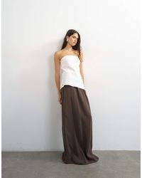 TOPSHOP - Tie Waist Slouchy Slim Maxi Skirt - Lyst