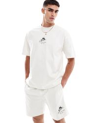 River Island - Japanese Logo T-shirt And Shorts Set - Lyst