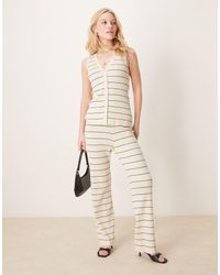 Pretty Lavish - Stripe Knit Trouser Co-ord - Lyst