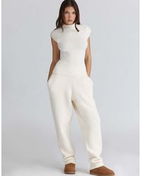 House Of Cb - Andie Ivory Merino Wool Knit Trousers - Lyst