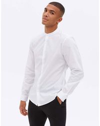 New Look - Camicia Serafino A Maniche Lunghe Bianca - Lyst