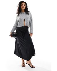 & Other Stories - Stretch Jersey Midi Skirt With Asymmetric Drape Detail - Lyst