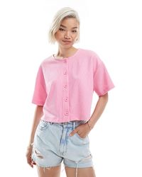 Miss Selfridge - – kurzärmlige, gerippte strickjacke - Lyst