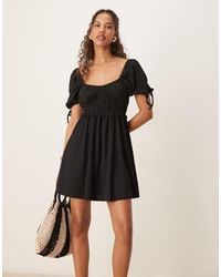 Gina Tricot - Puff Short Sleeve Mini Dress - Lyst