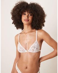 ASOS - – mila – triangel-bh aus er spitze mit frontverschluss - Lyst