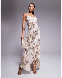 AFRM - – vince – camisole-maxikleid mit schlangenprint und spitzenbesatz - Lyst