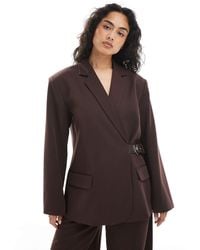 Collusion - Tailored Oversized Belt Detail Blazer Co-ord - Lyst