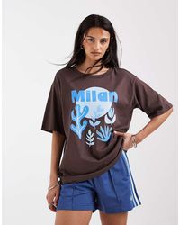 ONLY - Milan Graphic Print Oversized T-shirt - Lyst