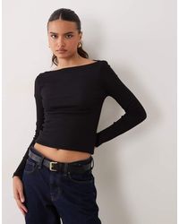 New Look - Boat Neck Long Sleeve Top - Lyst