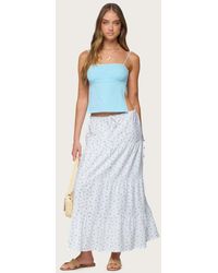 Edikted - Charley Floral Tiered Maxi Skirt - Lyst