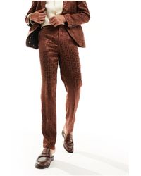 Twisted Tailor - Hurston Jacquard Suit Trousers - Lyst