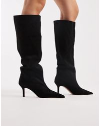 ASOS - Cydney Slouch Pull On Knee Boots - Lyst