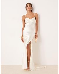 True Decadence - Bias Cut Tie Back Maxi Dress - Lyst