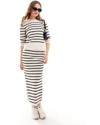 Vila - Lightweight Knit Maxi Skirt Co-Ord - Lyst