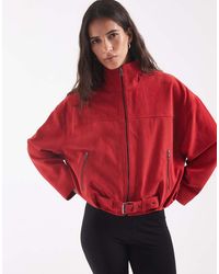 JJXX - Funnel Neck Suede Jacket - Lyst