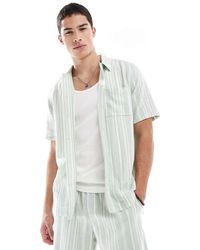 New Look - Linen Blend Stripe Shirt Co-ord - Lyst