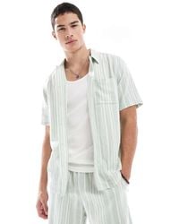 New Look - Linen-blend Stripe Shirt Co-ord - Lyst