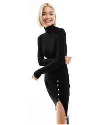 Vero Moda - Long Sleeve Knitted High Neck Mini Dress - Lyst