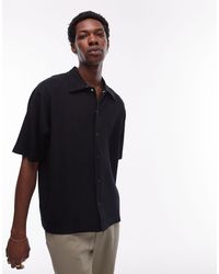 TOPMAN - Oversized Fit Jersey Polo With Poppers - Lyst